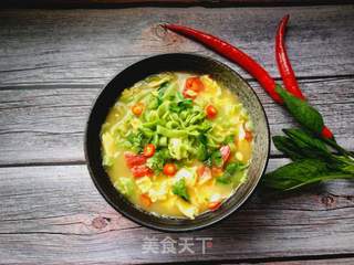 西红柿鸡蛋菠菜面的做法步骤:16