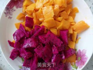 自制千层《火龙果,芒果》的做法步骤:7