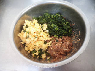 猪肉鸡蛋菠菜馅水饺的做法步骤:5