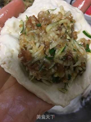 西葫芦肉发面馅饼的做法步骤:10