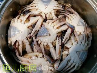 双豆梭子蟹(七星伴月)──“鱼儿厨房”私房菜的做法步骤:4