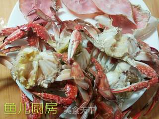 双豆梭子蟹(七星伴月)──“鱼儿厨房”私房菜的做法步骤:8