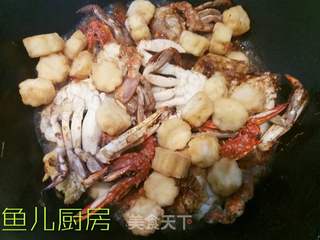 双豆梭子蟹(七星伴月)──“鱼儿厨房”私房菜的做法步骤:28