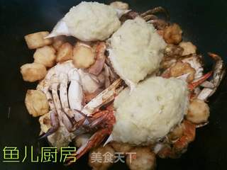双豆梭子蟹(七星伴月)──“鱼儿厨房”私房菜的做法步骤:29