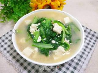 小白菜豆腐汤的做法步骤:11