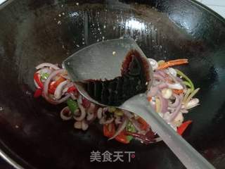 爆炒鱿鱼须的做法步骤:10