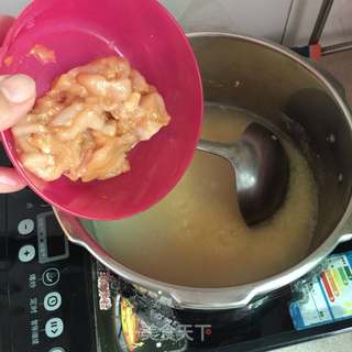 小米鸡肉菠菜粥的做法步骤:7