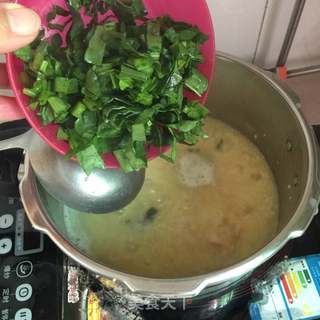 小米鸡肉菠菜粥的做法步骤:8