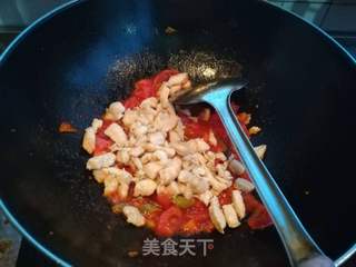 茄汁鸡丁的做法步骤:7