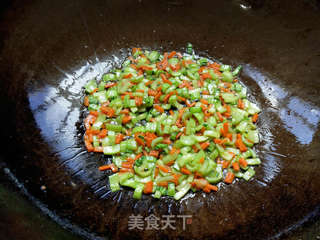 冬菇油菜蛋炒饭的做法步骤:6