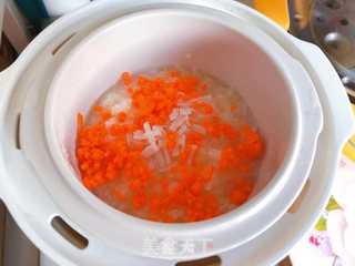 干贝杂蔬双色粥的做法步骤:9
