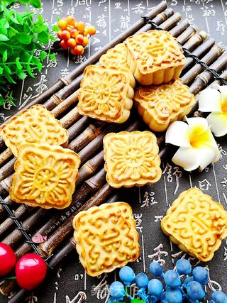 玫瑰豆沙广式月饼的做法步骤:19