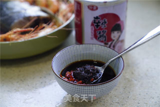鲜虾蒸鱼头的做法步骤:6