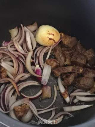 电压力锅~圆白菜炒牛肉条的做法步骤:6