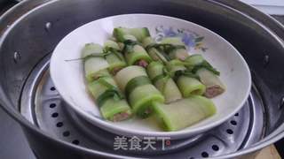 萝卜蒸肉卷的做法步骤:6