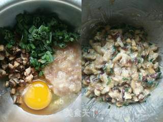 香菇腊肉生煎包的做法步骤:4
