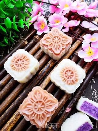 紫薯馅双色冰皮月饼的做法步骤:19