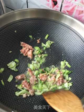 青菜肉末鲍鱼粥的做法步骤:7