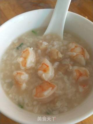 鲜虾瑶柱粥的做法步骤:6