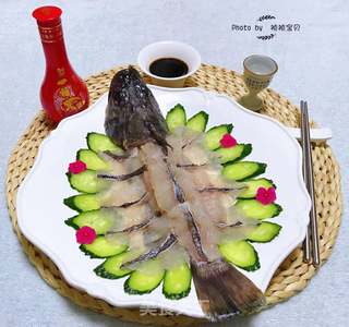 #海鲜#黑鱼刺身的做法步骤:9