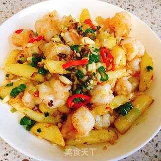 虾仁土豆条的做法步骤:11