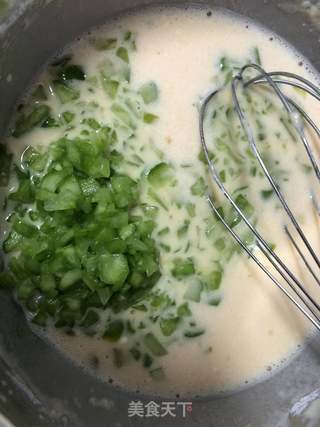 【兔子爱厨房】苦瓜鸡蛋煎饼的做法步骤:7