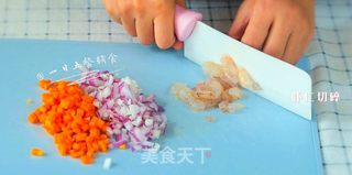 虾仁南瓜鸡蛋圈的做法步骤:4