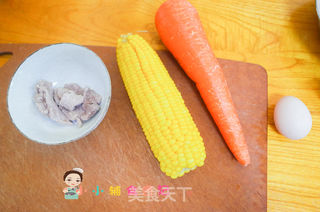 玉米肉末炒蛋饭的做法步骤:2