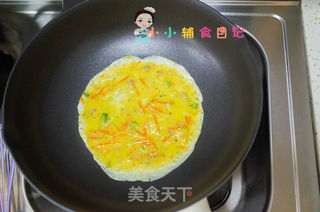 10个月以上辅食肉末蔬菜玉子烧的做法步骤:9