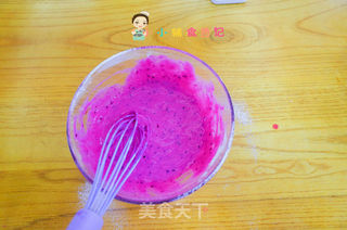 9个月以上辅食快手火龙果松饼的做法步骤:6