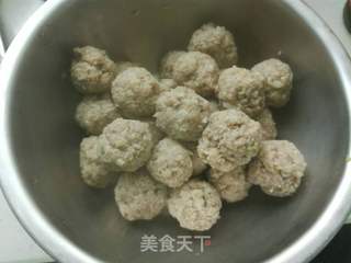 小油菜鲜蘑肉圆汤的做法步骤:11
