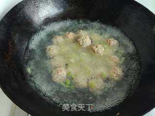 小油菜鲜蘑肉圆汤的做法步骤:14