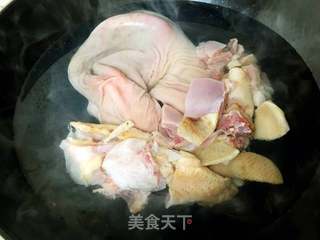 清炖土鸡猪肚汤的做法步骤:3