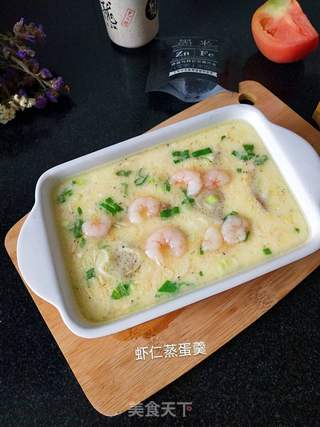 虾仁鸡蛋羹的做法步骤:6