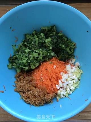 小白菜虾皮鸡蛋饼的做法步骤:6