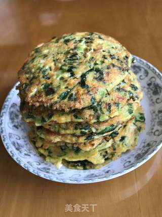 小白菜虾皮鸡蛋饼的做法步骤:13