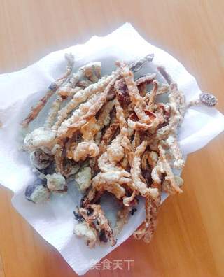 自制零食--茶树菇天妇罗的做法步骤:6