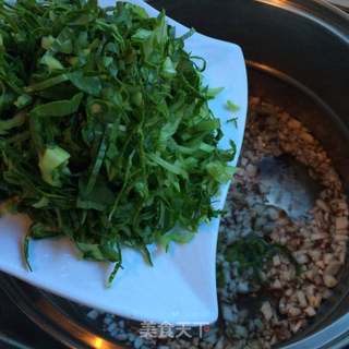 青菜香菇蛋花羹的做法步骤:5