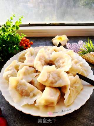 莲藕鲜肉饺子的做法步骤:16