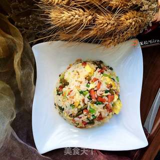 酸豇豆蛋炒饭的做法步骤:9