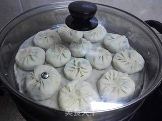 素馅圆白菜包子的做法步骤:8