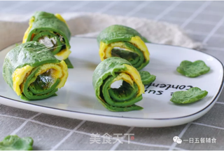 菠菜蛋黄卷饼的做法步骤:11