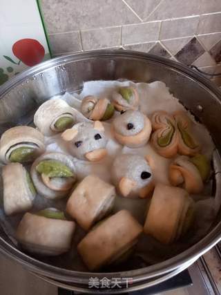 健康蔬菜彩色馒头的做法步骤：7