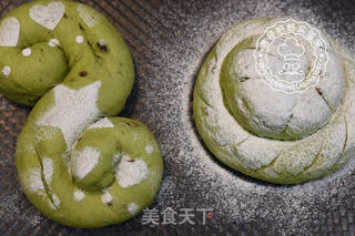 欧式抹茶红豆面包的做法步骤:9