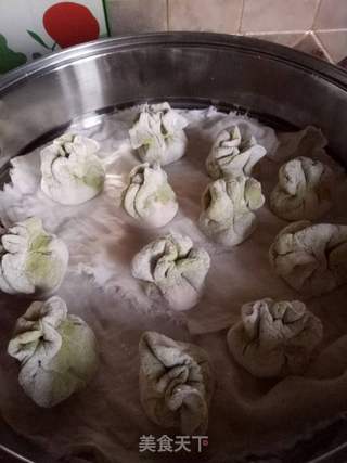翡翠豆沙包的做法步骤:12