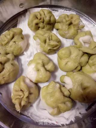 #翡翠豆沙包的做法图解14