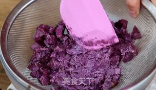 减脂小点心,香甜软糯的紫薯芝麻饼的做法步骤:3