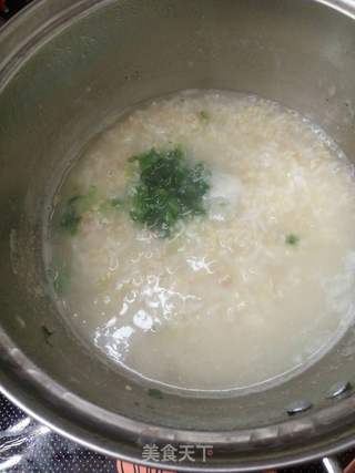 油麦菜鸡肉粥的做法步骤:8