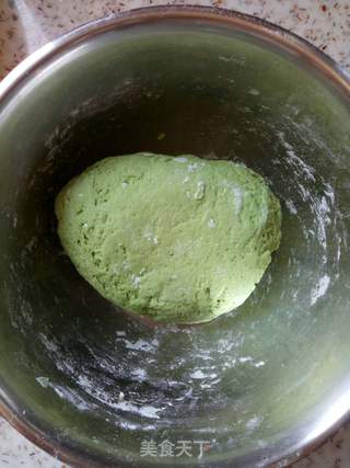 翡翠豆沙包的做法步骤:5