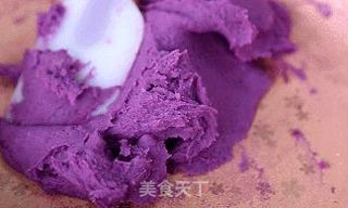 网红紫薯拉丝仙豆糕,好吃到飞起!的做法步骤:10